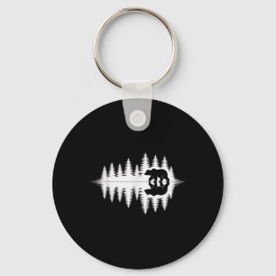 Wildlife Bear Forest Reflection Art Hiking Camping Key Ring