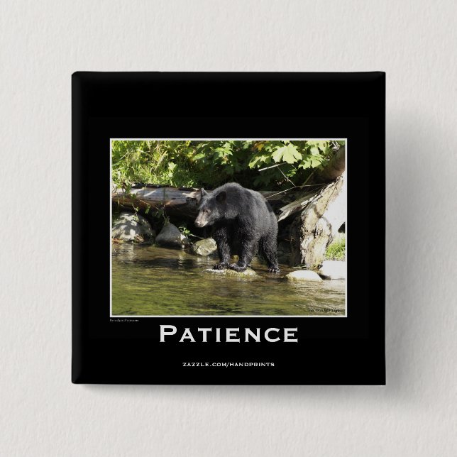 Wildlife Bears Animal-lovers Design 15 Cm Square Badge (Front)