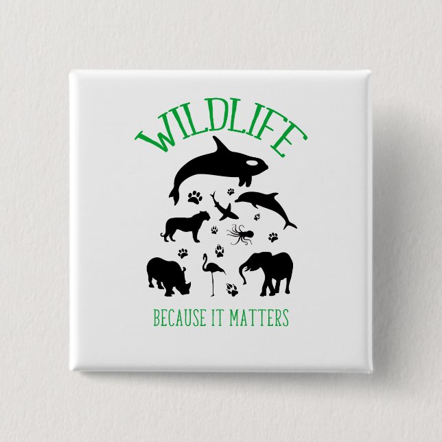 Wildlife Because it matters Wild Silhouette Badge (Front)