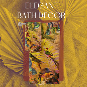 Wildlife Bird Scene Nature Colours Bath Towel Set