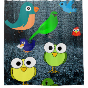 wildlife birds showercurtain shower curtain