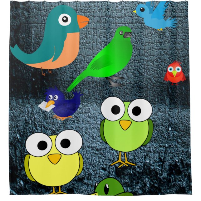wildlife birds showercurtain shower curtain (Front)