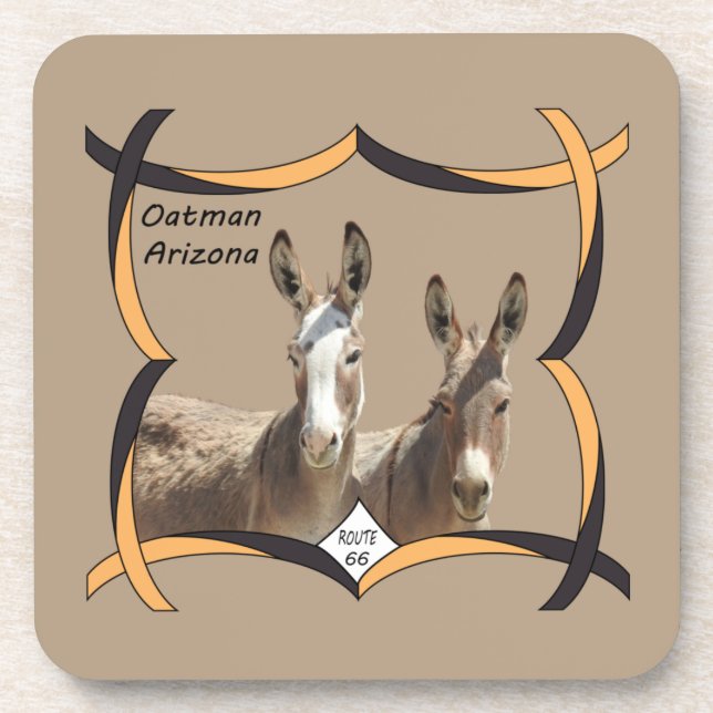 Wildlife coasters, donkeys, Oatman, Arizona Coaster (Front)