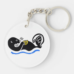 Wildlife - Cute Sea OTTER- Nature - Key Ring