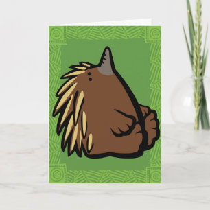Wildlife Echidna Puzzle Greeting Card