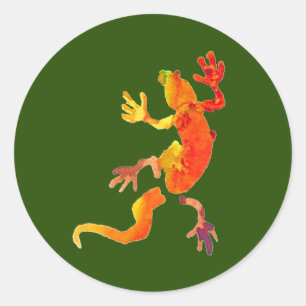 Wildlife eco gecko lizard reptile classic round sticker