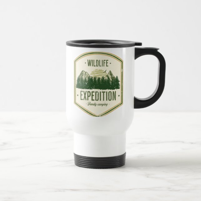 WildLife Expedition Outdoor Summer VacationT-Shirt Travel Mug (Right)