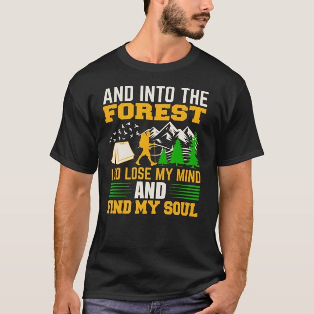 Wildlife Forest Nature Trees Retro Outdoors T-Shirt (Front)