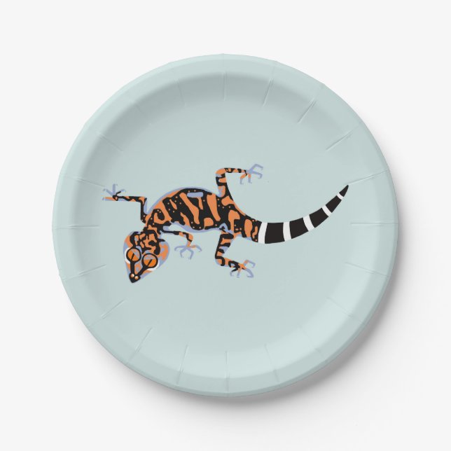 Wildlife-  GECKO - Endangered species- Party Paper Plate (Front)