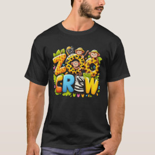Wildlife Giraffe Crew Safari Animal Zoo Keeper Kid T-Shirt