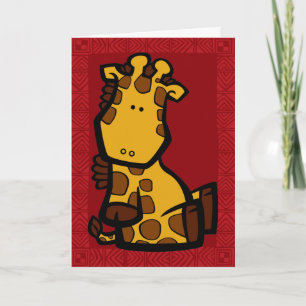 Wildlife Giraffe Puzzle Greeting Card