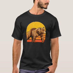 Wildlife Grizzly Bear  Retro Forest Animal Bear 1 T-Shirt