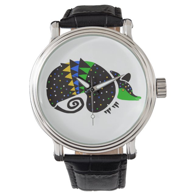 Wildlife -  Hand drawn ARMADILLO -Brazil Watch (Front)