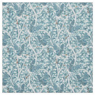 Wildlife Herons in Soft Teal and White Fabric