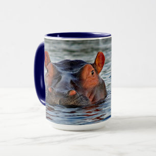 Wildlife Hippo Water Photo Mug