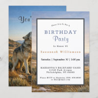Wildlife Howling Grey Wolf Birthday