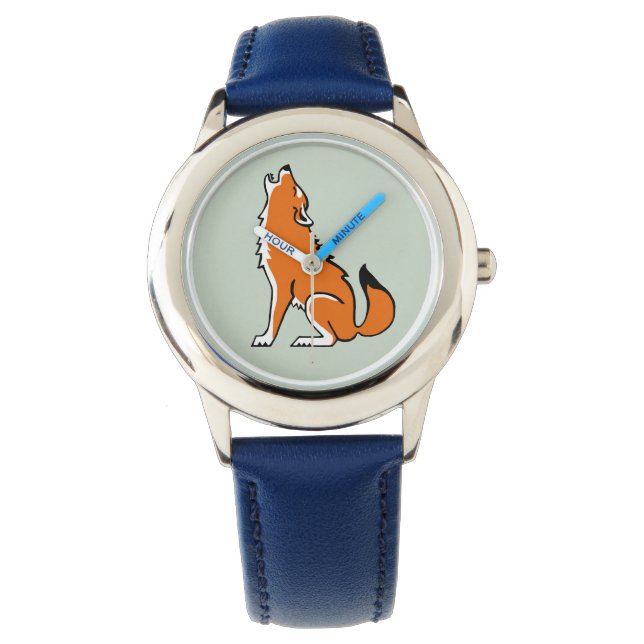 Wildlife - Howling Red WOLF- Animal lover - Watch (Front)
