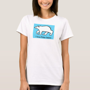 Wildlife - I love POLAR BEARS - Animal graphic -  T-Shirt