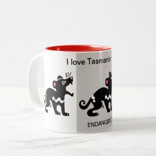 Wildlife -  I love Tasmanian devils - Nature -  Two-Tone Coffee Mug