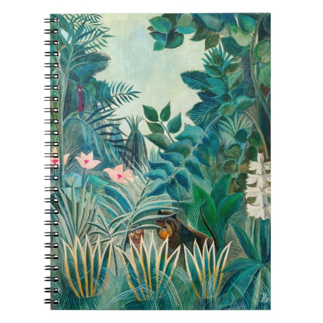 Wildlife in Tropical Jungle Painting Notebook (Front)