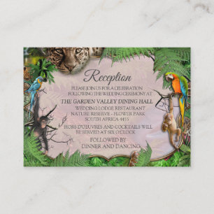 Wildlife Jungle Plants & Animals Enclosure Card