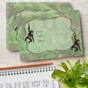 Wildlife Jungle Plants & Animals Envelope