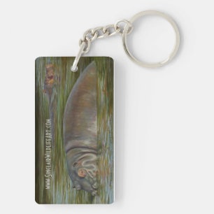 Wildlife Key Chain with Cheetah and Hippo