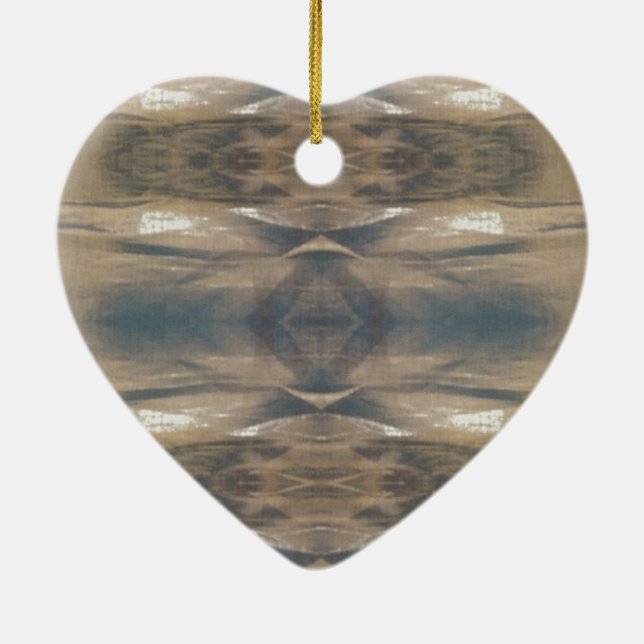 Wildlife Leopard Wild Animal Pattern Brown Black Ceramic Tree Decoration (Back)