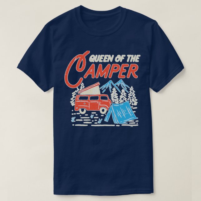 Wildlife Nature Queen Of The Camper  T-Shirt (Design Front)
