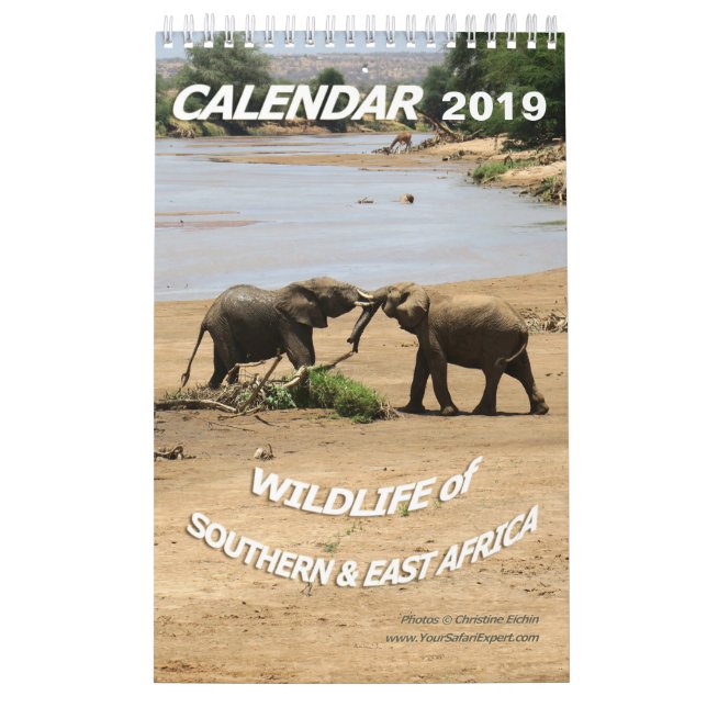 WILDLIFE of Southern & East Africa (Single Page) Calendar (Cover)