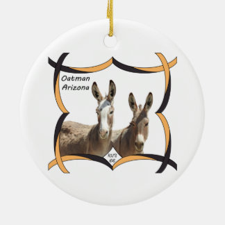 Wildlife ornament, donkeys, Oatman, Arizona Ceramic Tree Decoration