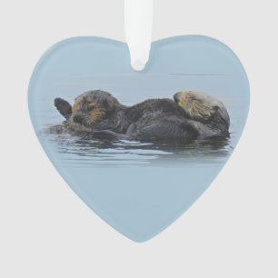 Wildlife ornament, marine life, sea otters ornament