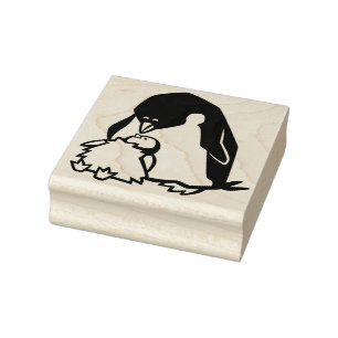 Wildlife Penguin Wood Art Stamp
