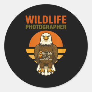 Wildlife Photographer Bald Eagle Bird Photography  Classic Round Sticker