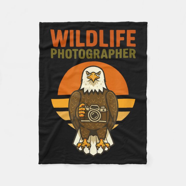 Wildlife Photographer Bald Eagle Bird Photography  Fleece Blanket (Front)