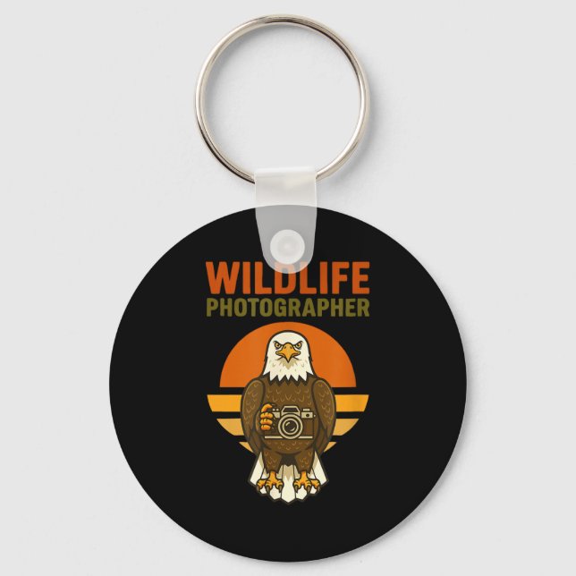 Wildlife Photographer Bald Eagle Bird Photography  Key Ring (Front)