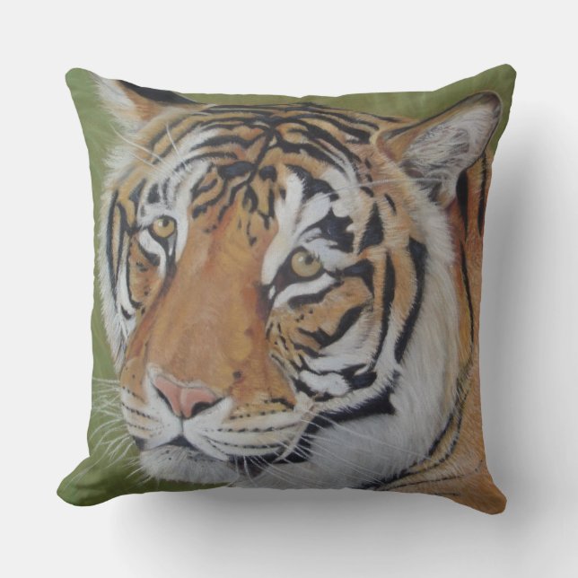 wildlife picture of big cat tiger cushion (Front)