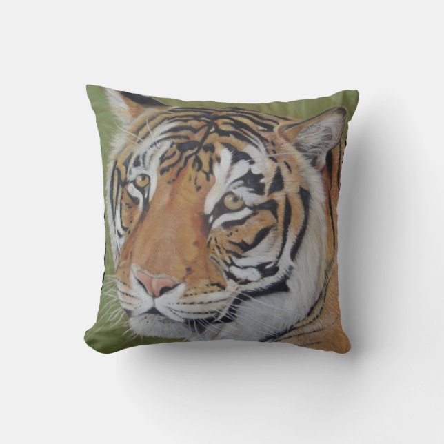 wildlife picture of big cat tiger cushion (Front)
