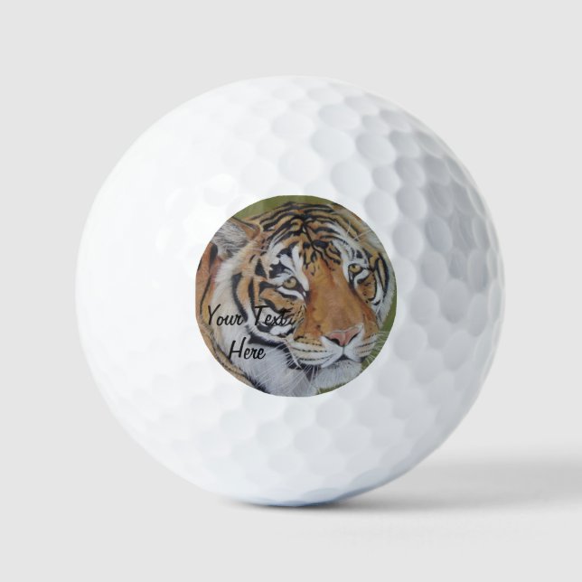 wildlife picture of big cat tiger  golf balls (Front)