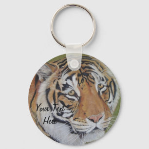 wildlife picture of big cat tiger  key ring