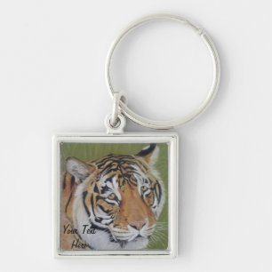 wildlife picture of big cat tiger  key ring