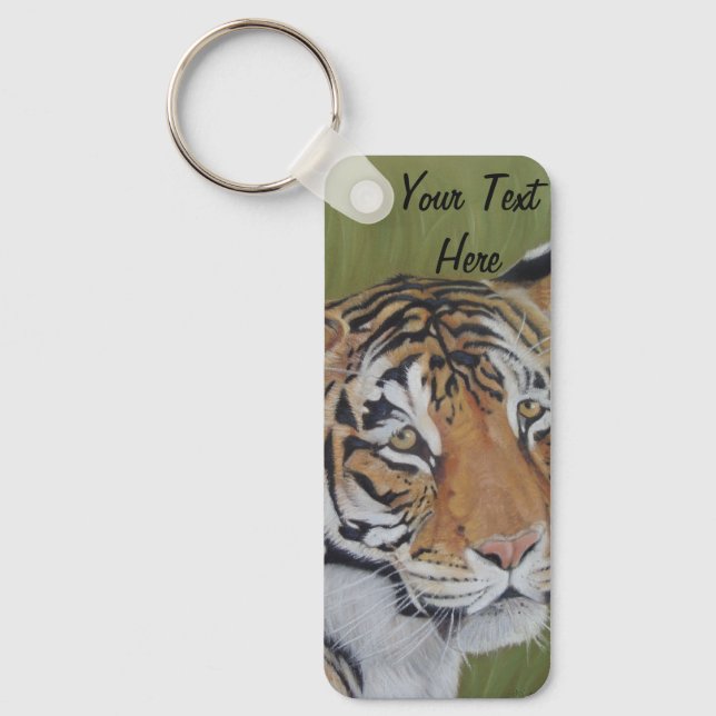wildlife picture of big cat tiger  key ring (Front)