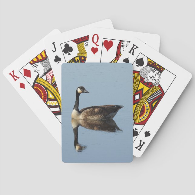 Wildlife playing cards, Canadian goose, nature Playing Cards (Back)