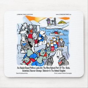 Wildlife & Politics In Alaska Funny Gifts & Tees Mouse Mat