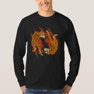 Wildlife Predator Asia Wild Cat Tiger Stripes Anim T-Shirt