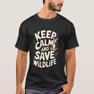Wildlife Rehabilitator Keep Calm and Save Wildlife T-Shirt