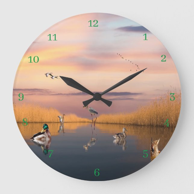 Wildlife Reserve Large Clock (Front)