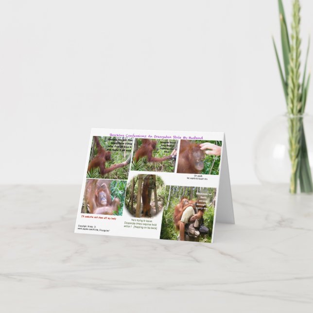 Wildlife Romantic Humour Card (Front)