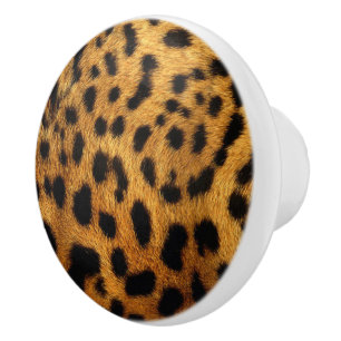 Wildlife Safari Animal Cheetah Leopard Print Ceramic Knob