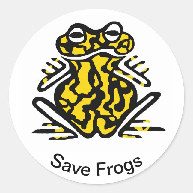 Wildlife - Save  FROGS- Australia - Nature Classic Round Sticker (Front)
